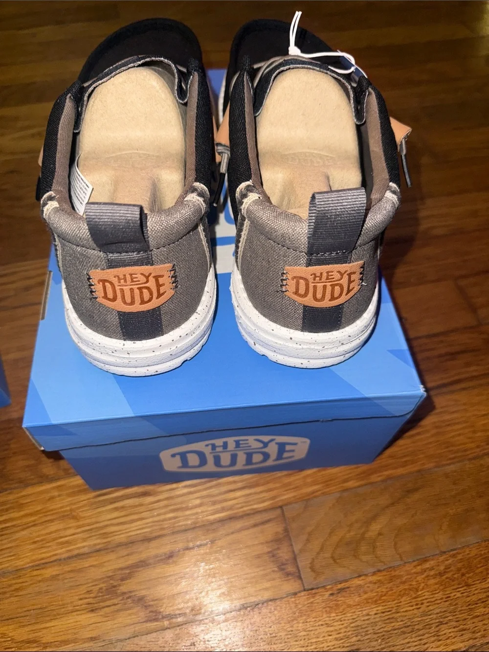 Hey Dude Wally Craft Linen Black/Walnut